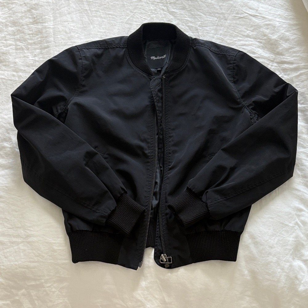Madewell Classic Black Bomber Jacket